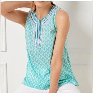 Talbots embroidered tunic top Small Petite